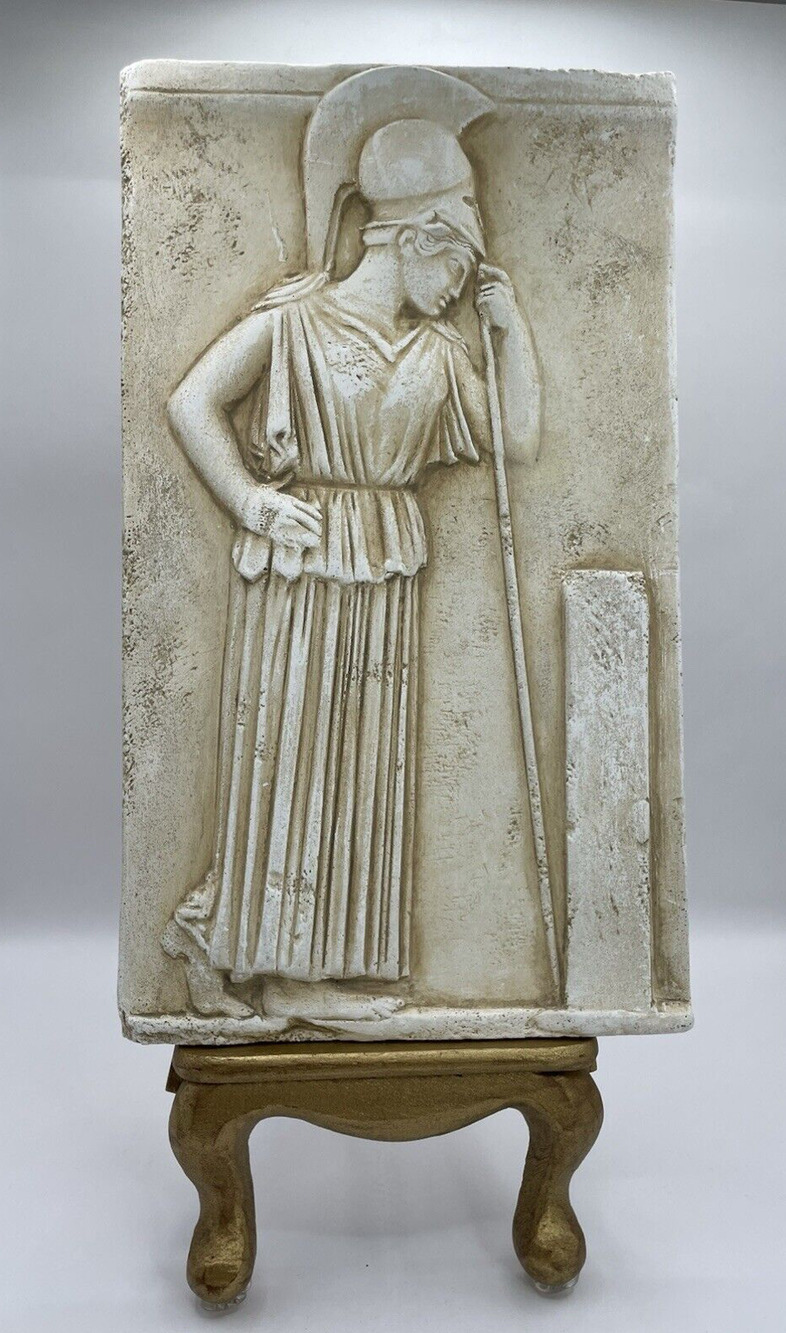 Bas-Relief of the Thoughtful Athena Pensive/Mourning Greek Museum Replica Plaque